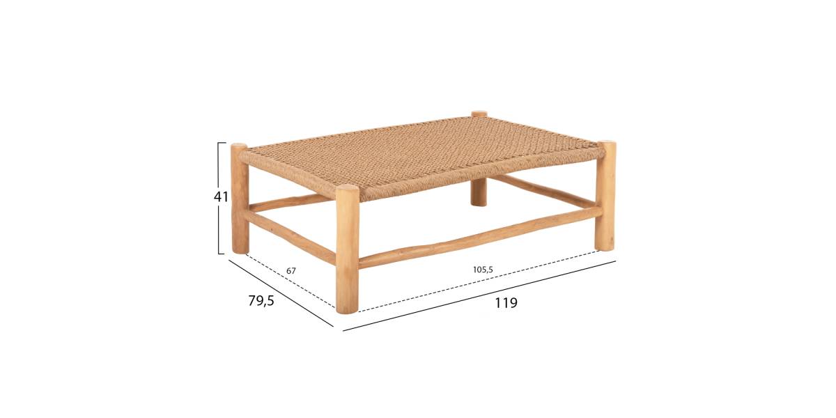 ΣΑΛΟΝΙ ΕΞΩΤ. ΧΩΡΟΥ 4ΤΜΧ LONDER HM11957 ΜΑΣΙΦ TEAK-ΣΥΝΘ.RATTAN-ΦΥΣΙΚΟ