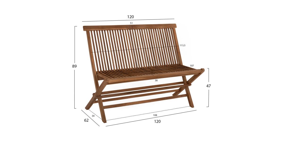 ΣΕΤ ΤΡΑΠΕΖΑΡΙΑΣ ΕΞΩΤ. ΧΩΡΟΥ 4ΤΜΧ KENDALL HM11953 ΜΑΣΙΦ ΞΥΛΟ TEAK ΦΥΣΙΚΟ