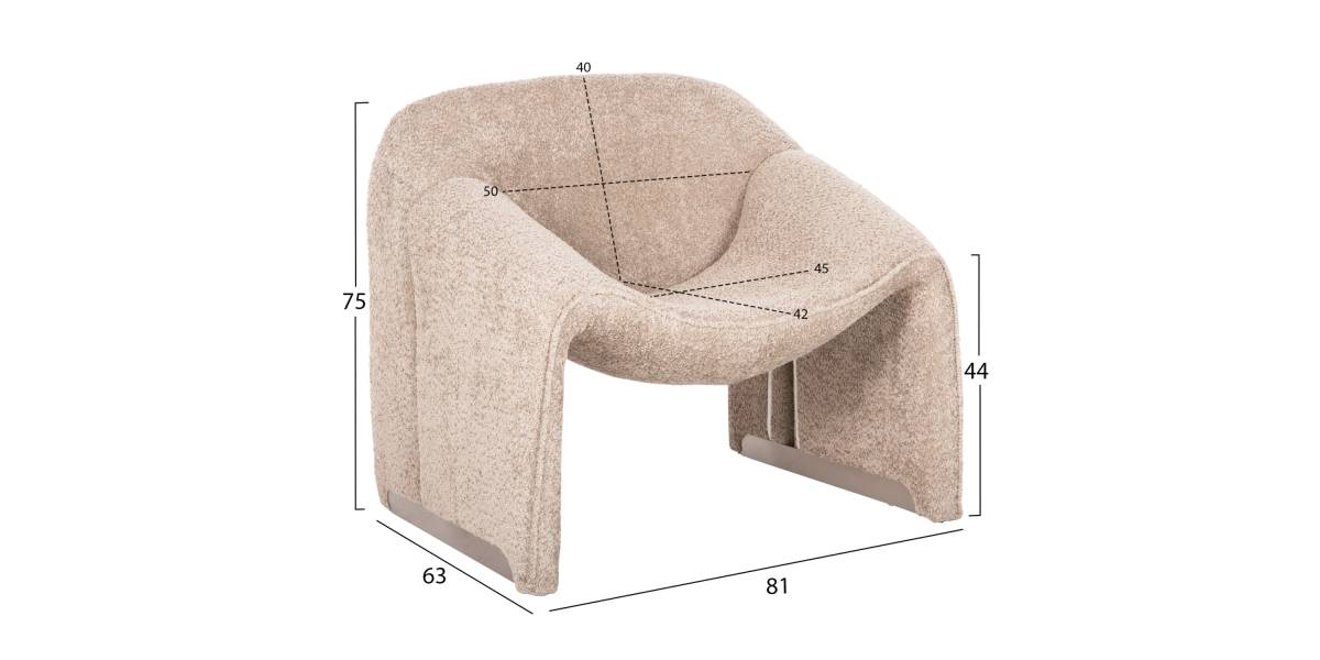 ΠΟΛΥΘΡΟΝΑ SPINER HM9599.08 ΜΠΕΖ ΜΠΟΥΚΛΕ ΥΦΑΣΜΑ 81x64x74Υεκ.