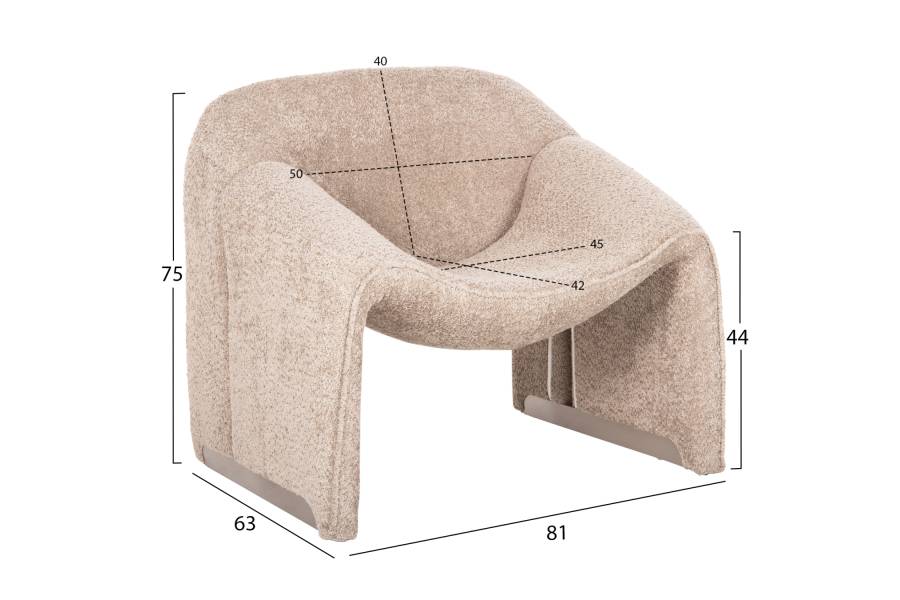 ΠΟΛΥΘΡΟΝΑ SPINER HM9599.08 ΜΠΕΖ ΜΠΟΥΚΛΕ ΥΦΑΣΜΑ 81x64x74Υεκ.