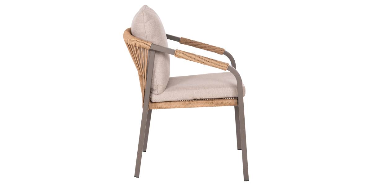 ΠΟΛΥΘΡΟΝΑ MAERLY HM6051.04 ΣΑΜΠΑΝΙ ΑΛΟΥΜΙΝΙΟ-P.E.RATTAN ΦΥΣΙΚΟ-ΜΑΞΙΛΑΡΙΑ ΜΠΕΖ 55,5x62,5x85Υ εκ.