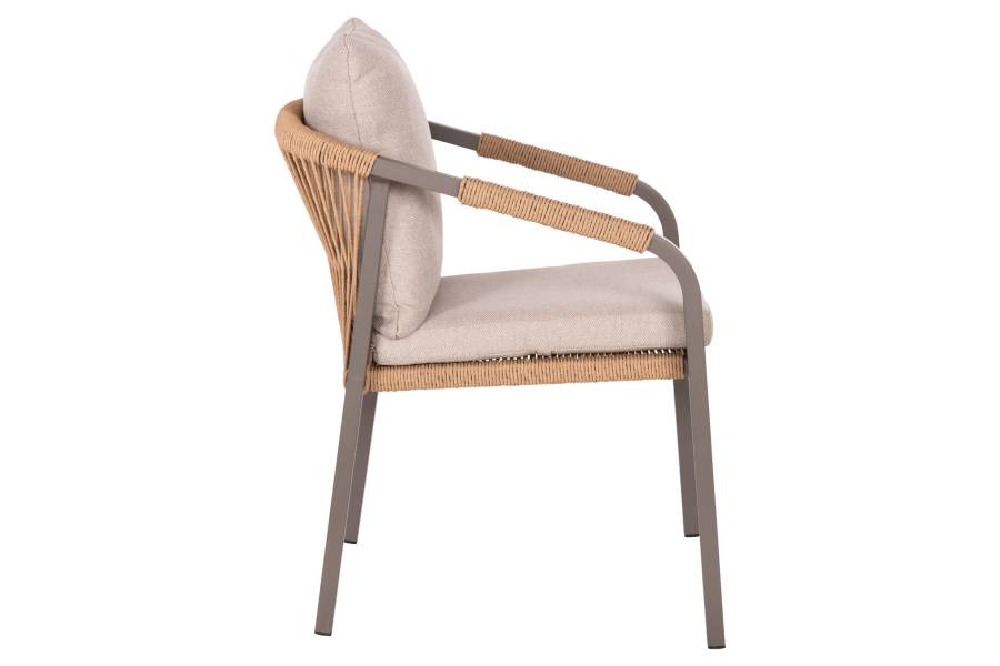 ΠΟΛΥΘΡΟΝΑ MAERLY HM6051.04 ΣΑΜΠΑΝΙ ΑΛΟΥΜΙΝΙΟ-P.E.RATTAN ΦΥΣΙΚΟ-ΜΑΞΙΛΑΡΙΑ ΜΠΕΖ 55,5x62,5x85Υ εκ.