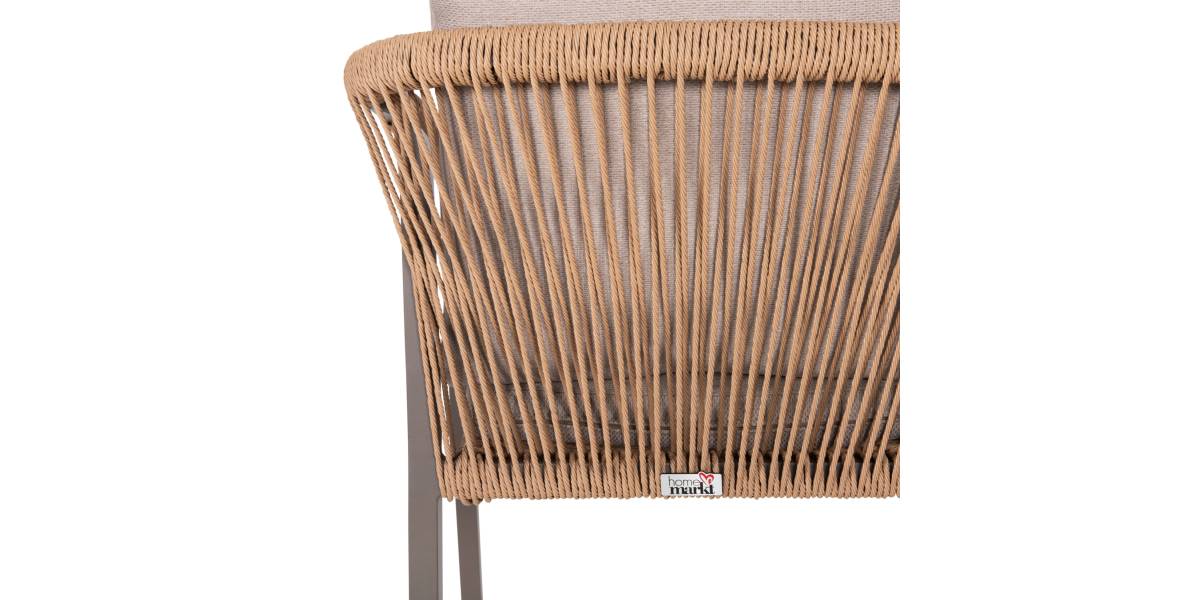 ΠΟΛΥΘΡΟΝΑ MAERLY HM6051.04 ΣΑΜΠΑΝΙ ΑΛΟΥΜΙΝΙΟ-P.E.RATTAN ΦΥΣΙΚΟ-ΜΑΞΙΛΑΡΙΑ ΜΠΕΖ 55,5x62,5x85Υ εκ.