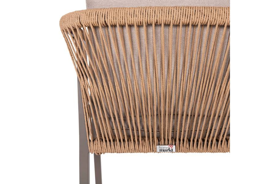 ΠΟΛΥΘΡΟΝΑ MAERLY HM6051.04 ΣΑΜΠΑΝΙ ΑΛΟΥΜΙΝΙΟ-P.E.RATTAN ΦΥΣΙΚΟ-ΜΑΞΙΛΑΡΙΑ ΜΠΕΖ 55,5x62,5x85Υ εκ.