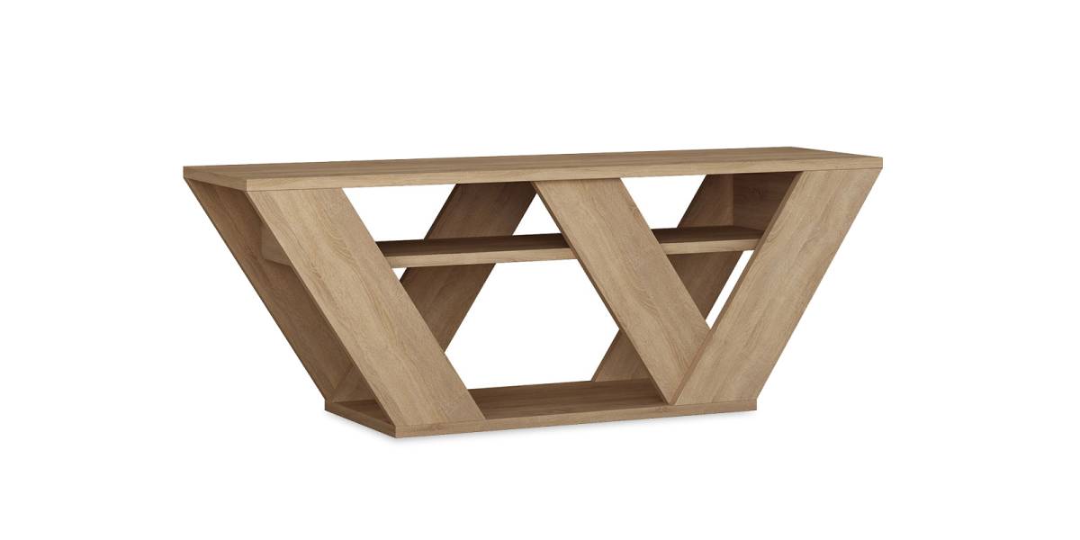 Έπιπλο τηλεόρασης Pipralla pakoworld φυσικό 110x30x40εκ