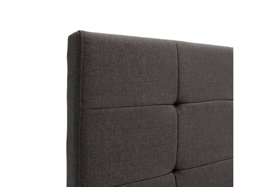 Κρεβάτι Roi pakoworld 160x200 ύφασμα ανθρακί + αποθηκευτικό χώρο