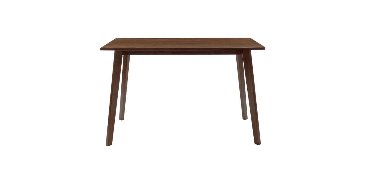 Τραπέζι Benson pakoworld MDF σε καρυδί απόχρωση 120x75x75εκ