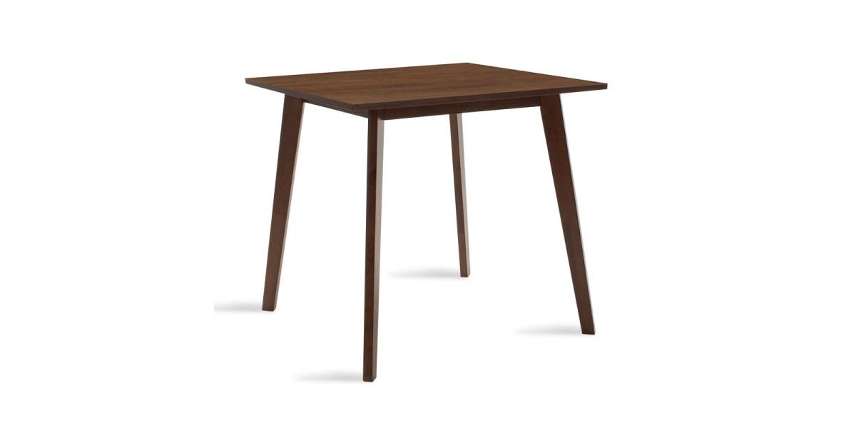 Τραπέζι Benson pakoworld MDF σε καρυδί απόχρωση 80x80x75εκ