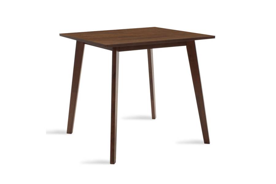 Τραπέζι Benson pakoworld MDF σε καρυδί απόχρωση 80x80x75εκ