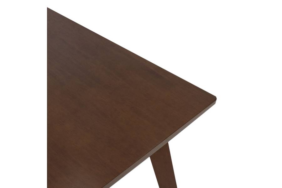 Τραπέζι Benson pakoworld MDF σε καρυδί απόχρωση 80x80x75εκ