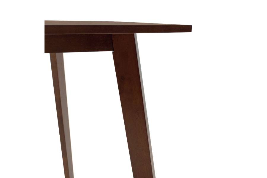 Τραπέζι Benson pakoworld MDF σε καρυδί απόχρωση 80x80x75εκ