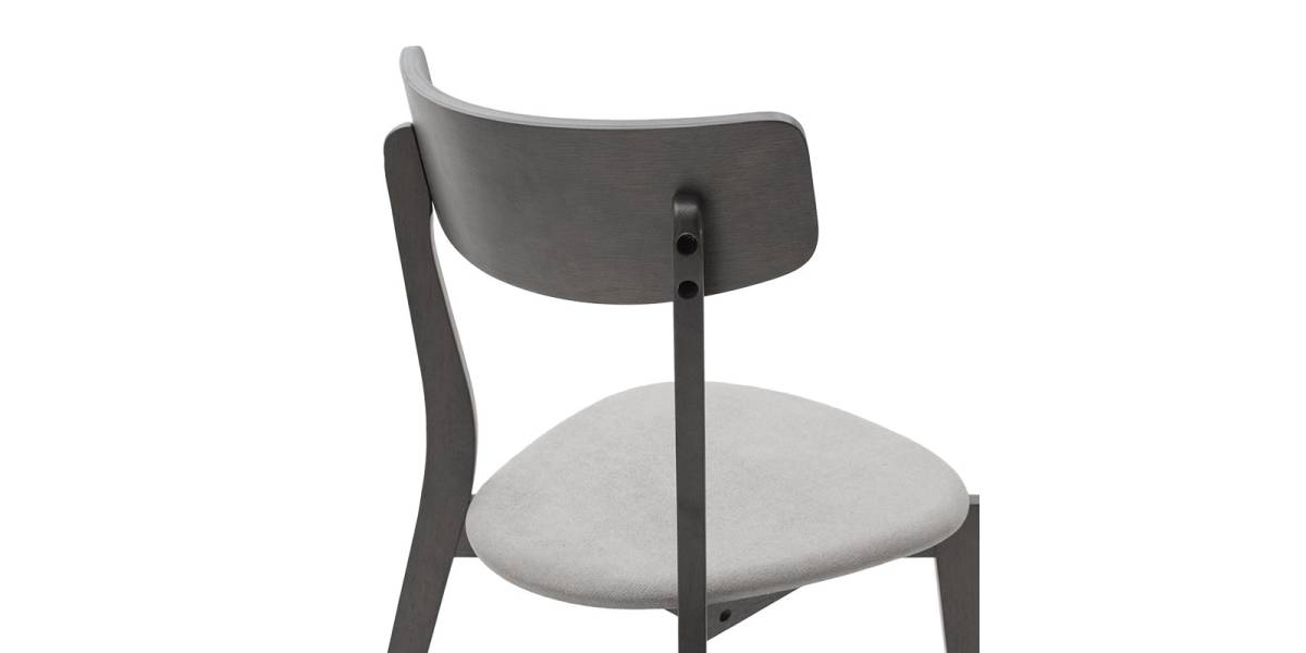 Tραπεζαρία Benson - Toto pakoworld σετ 5τμχ rustic grey - ύφασμα grey 80x80x75εκ