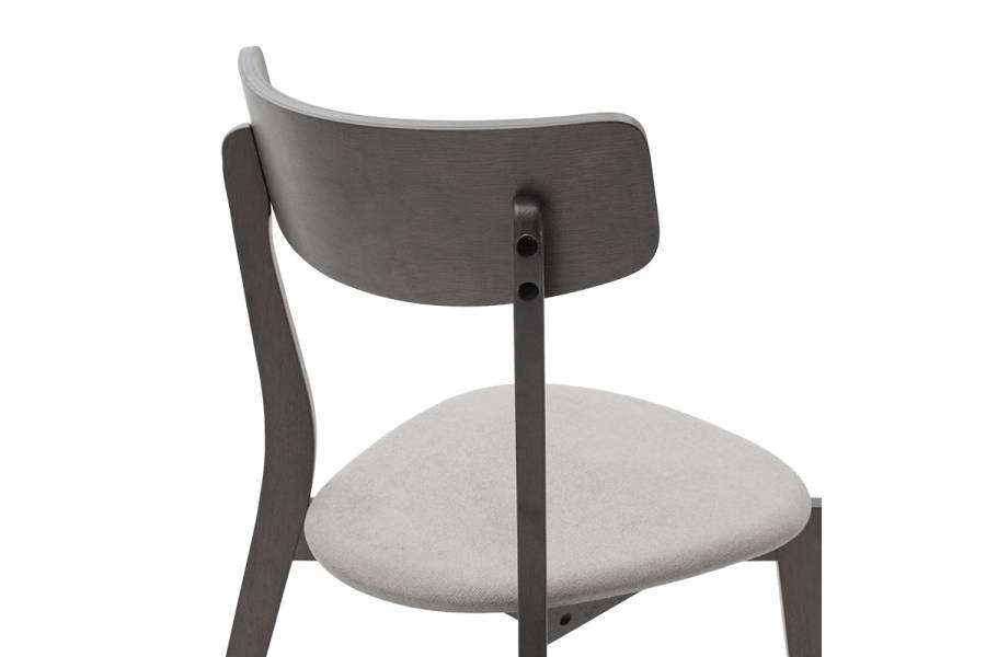 Tραπεζαρία Benson - Toto pakoworld σετ 5τμχ rustic grey - ύφασμα grey 80x80x75εκ