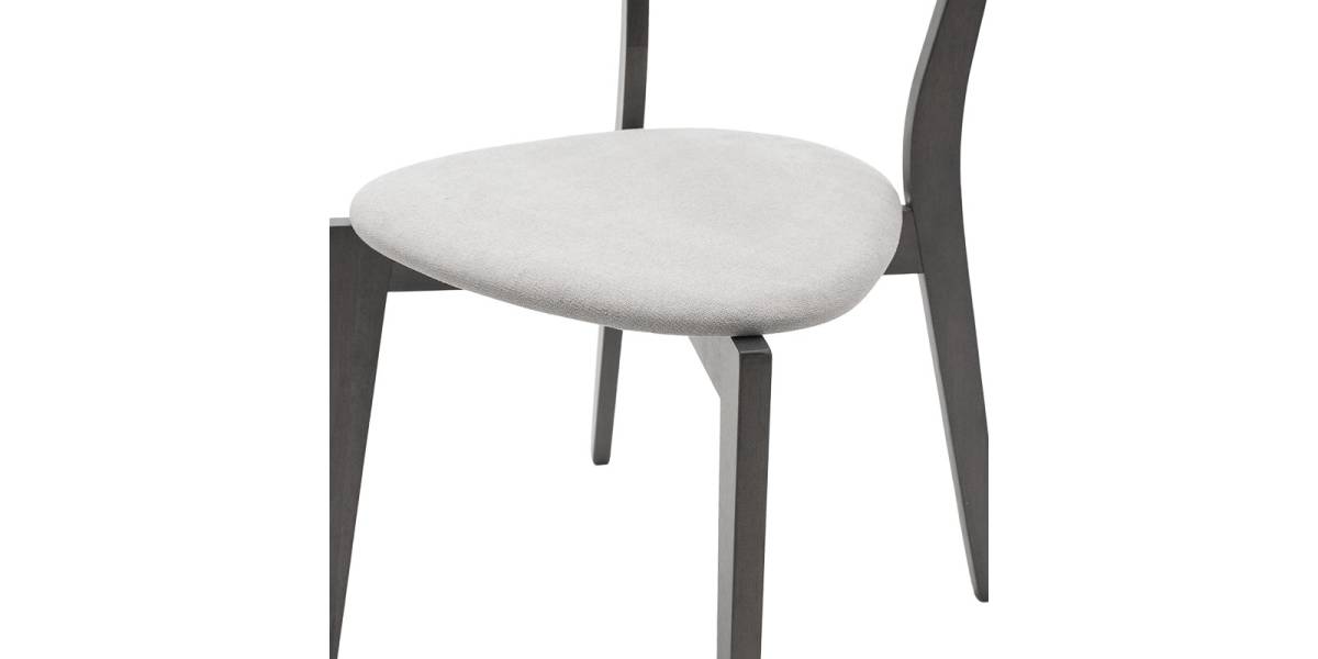 Tραπεζαρία Benson - Toto pakoworld σετ 5τμχ rustic grey - ύφασμα grey 80x80x75εκ