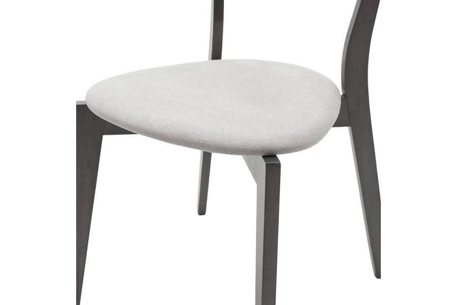 Tραπεζαρία Benson - Toto pakoworld σετ 5τμχ rustic grey - ύφασμα grey 80x80x75εκ