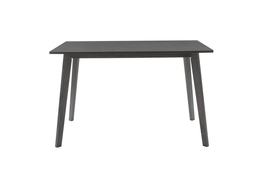 Tραπεζαρία Benson - Orlean pakoworld σετ 5τμχ rustic grey-ύφασμα γκρι 120x75x75εκ