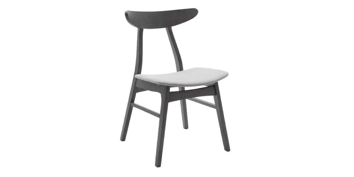 Tραπεζαρία Benson - Orlean pakoworld σετ 5τμχ rustic grey - ύφασμα γκρι 80x80x75εκ