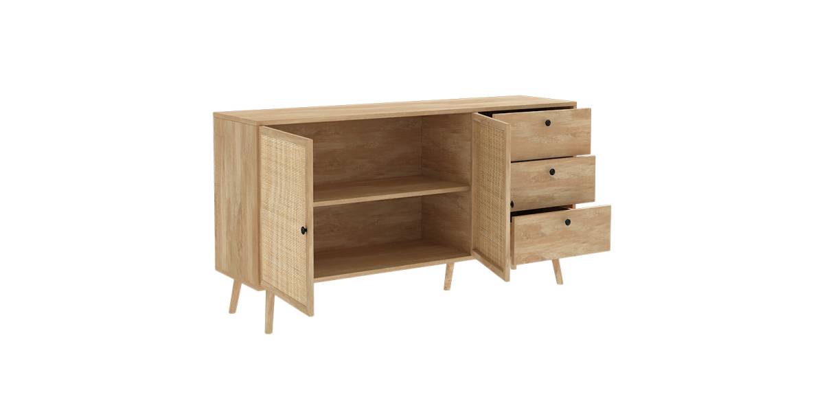 Μπουφές Oslo pakoworld sonoma 150x39x79εκ