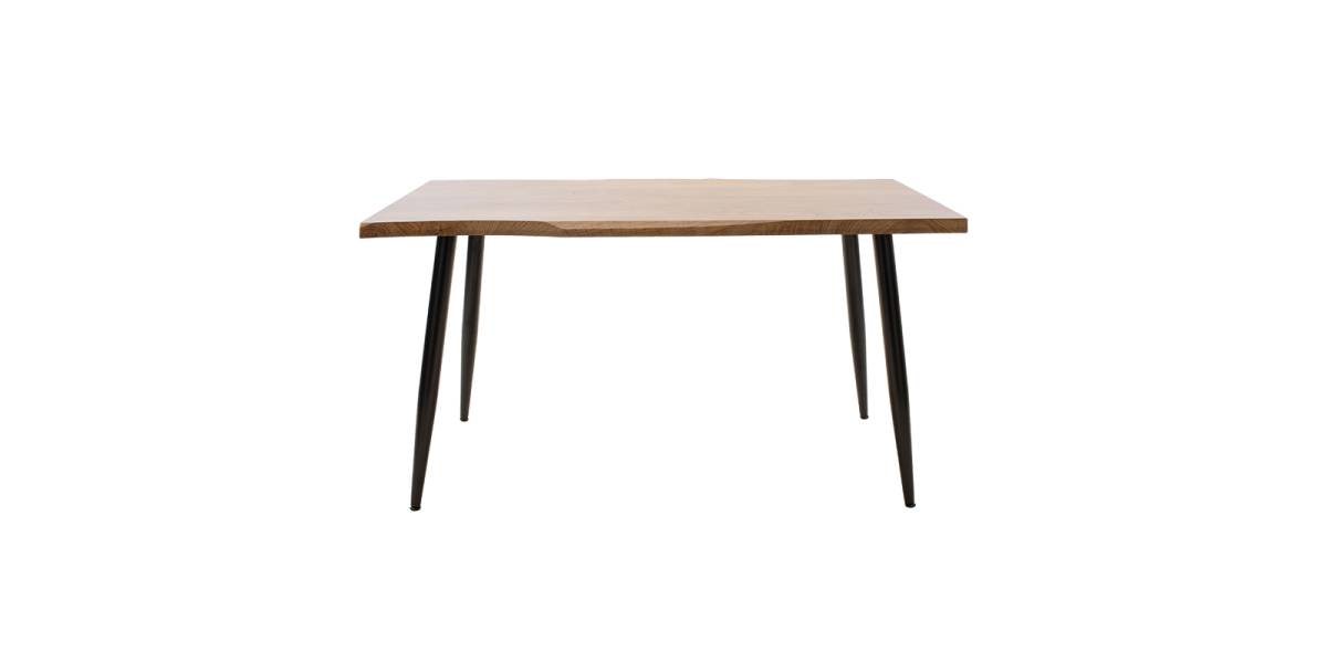 Τραπέζι Neve pakoworld MDF καρυδί-πόδι μεταλλικό μαύρο 140x80x75εκ