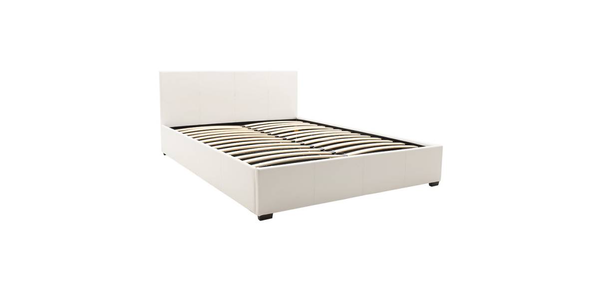 Κρεβάτι Norse pakoworld pu λευκό με αποθηκευτικό χώρο 160x200εκ