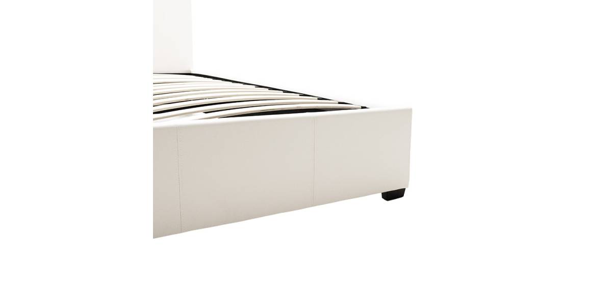 Κρεβάτι Norse pakoworld pu λευκό με αποθηκευτικό χώρο 160x200εκ