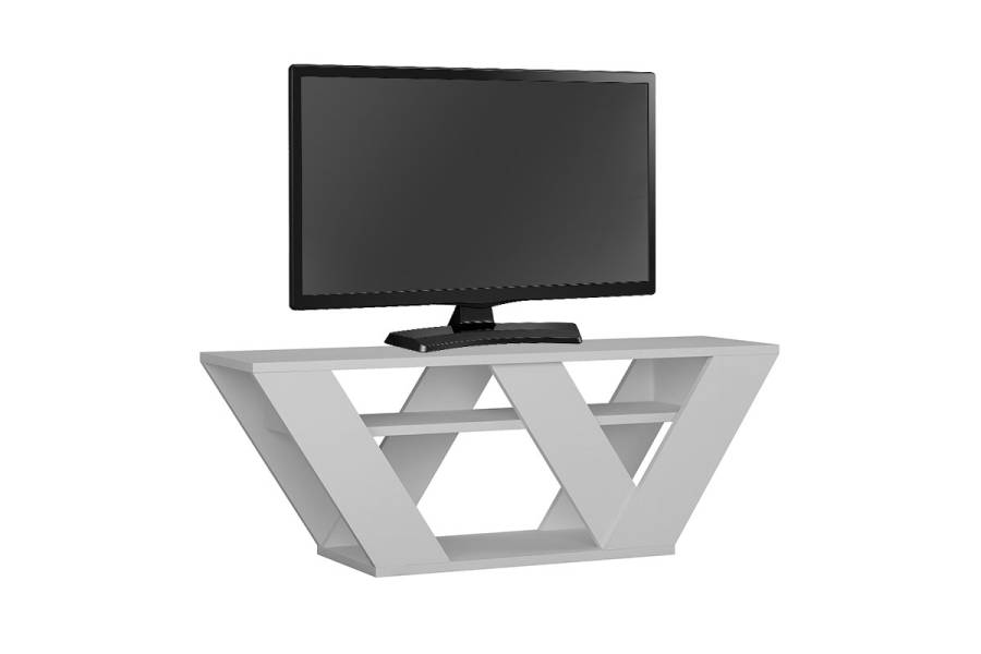 Έπιπλο τηλεόρασης Pipralla pakoworld λευκό 110x30x40εκ