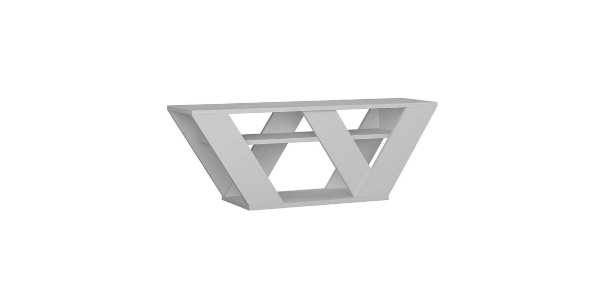 Έπιπλο τηλεόρασης Pipralla pakoworld λευκό 110x30x40εκ