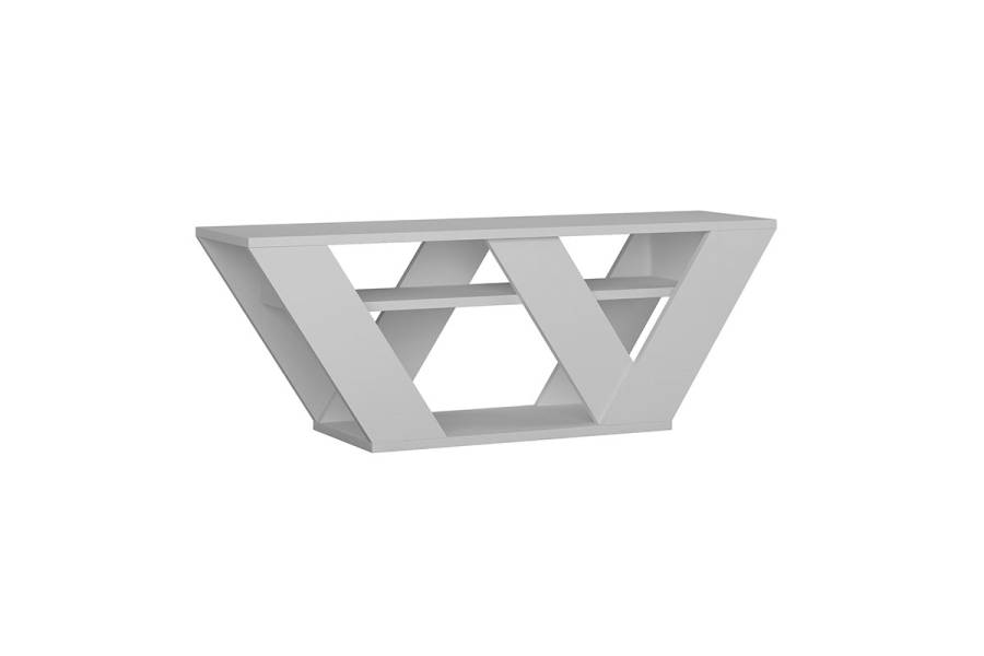Έπιπλο τηλεόρασης Pipralla pakoworld λευκό 110x30x40εκ