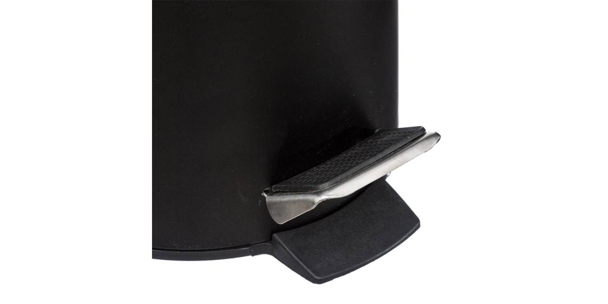 Κάδος απορριμμάτων 3L Dustbin pakoworld μέταλλο-pp μαύρο-oak