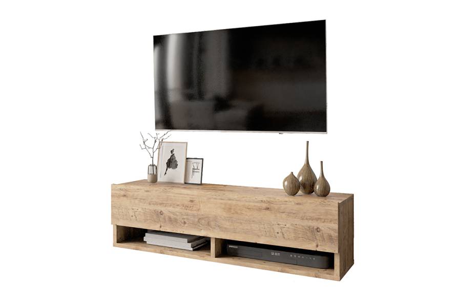 Έπιπλο τηλεόρασης επιτοίχιο Roscoe pakoworld oak 100x31,5x29,5εκ