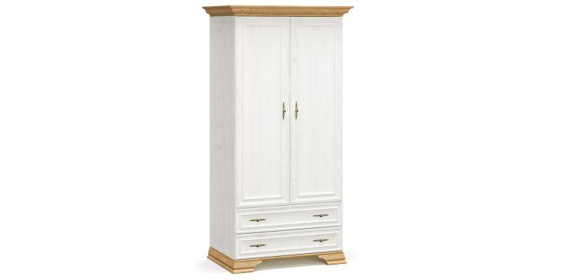 Ντουλάπα Jaden pakoworld δίφυλλη golden oak-λευκό antique 101x62x197,5εκ