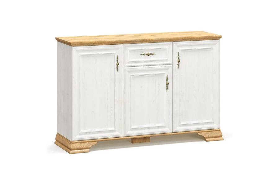 Μπουφές Jaden pakoworld golden oak-λευκό antique 137,5x39x88,5εκ