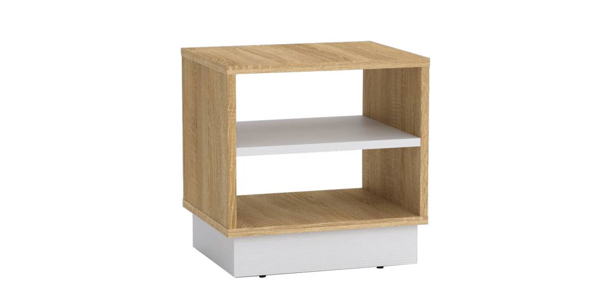 Κομοδίνο Mason pakoworld sonoma-λευκό 40x32x40εκ