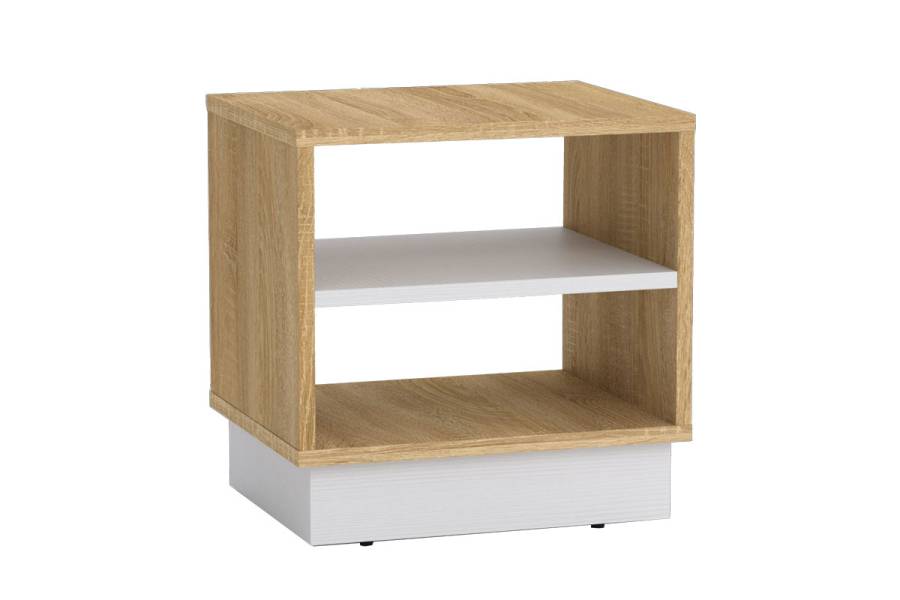 Κομοδίνο Mason pakoworld sonoma-λευκό 40x32x40εκ