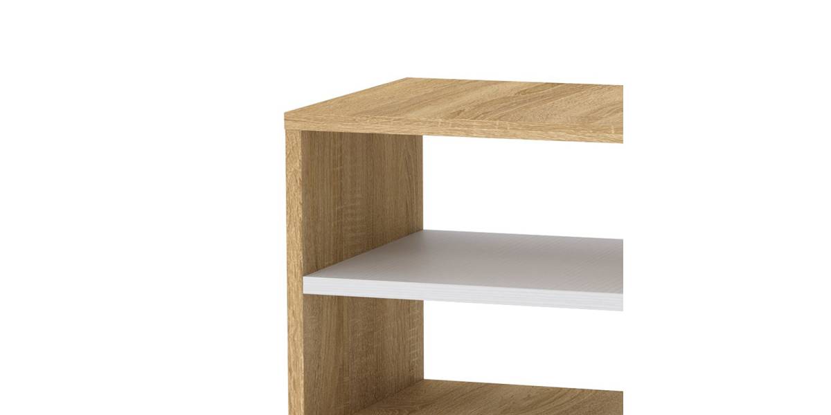 Κομοδίνο Mason pakoworld sonoma-λευκό 40x32x40εκ