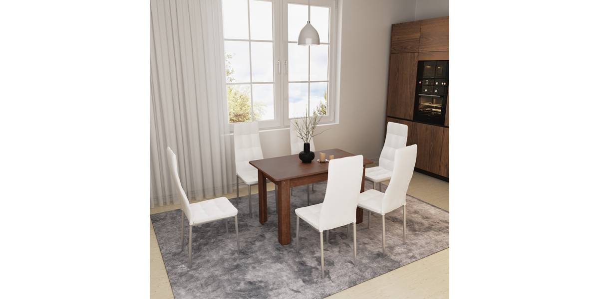 Τραπέζι Quiin pakoworld επεκτεινόμενο καρυδί 120-174x70x73.5εκ