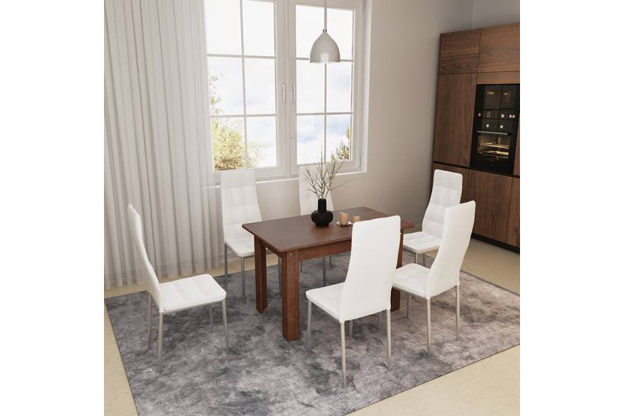 Τραπέζι Quiin pakoworld επεκτεινόμενο καρυδί 120-174x70x73.5εκ