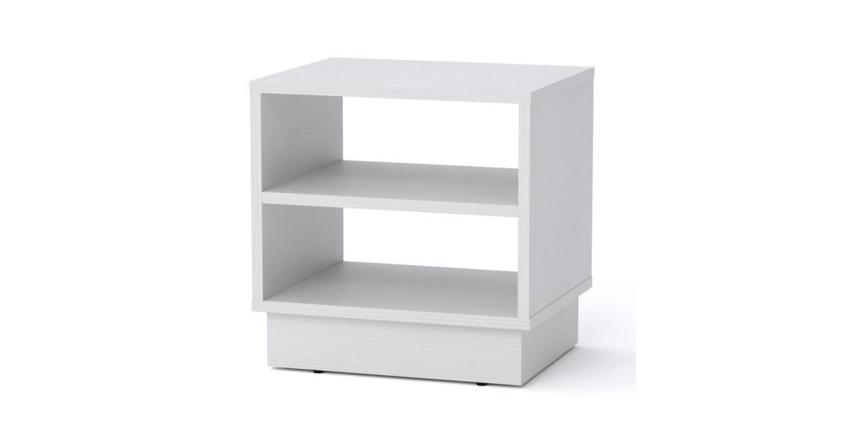 Κομοδίνο Mason pakoworld λευκό 40x32x40εκ