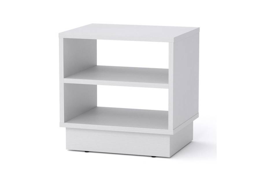 Κομοδίνο Mason pakoworld λευκό 40x32x40εκ