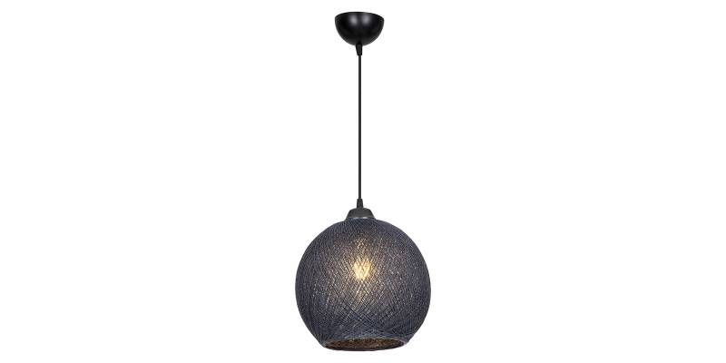 Φωτιστικό οροφής μονόφωτο Leshia pakoworld Ε27 γκρι Φ26x26εκ