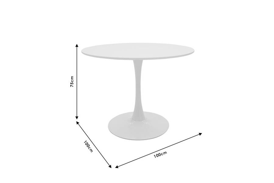 Τραπέζι Balou pakoworld MDF μαύρο Φ100x75εκ