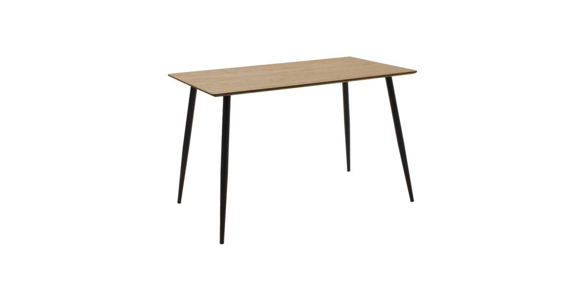 Τραπέζι Cuba pakoworld MDF sonoma-μαύρο 120x70x76εκ