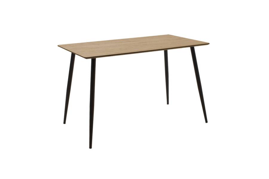 Τραπέζι Cuba pakoworld MDF sonoma-μαύρο 120x70x76εκ