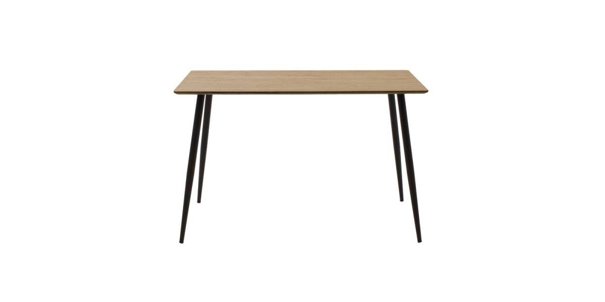 Τραπέζι Cuba pakoworld MDF sonoma-μαύρο 120x70x76εκ