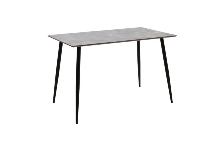 Τραπέζι Cuba pakoworld MDF γκρι cement-μαύρο 120x80x76εκ