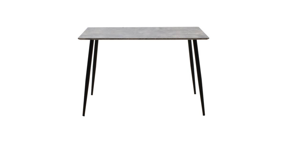 Τραπέζι Cuba pakoworld MDF γκρι cement-μαύρο 120x80x76εκ