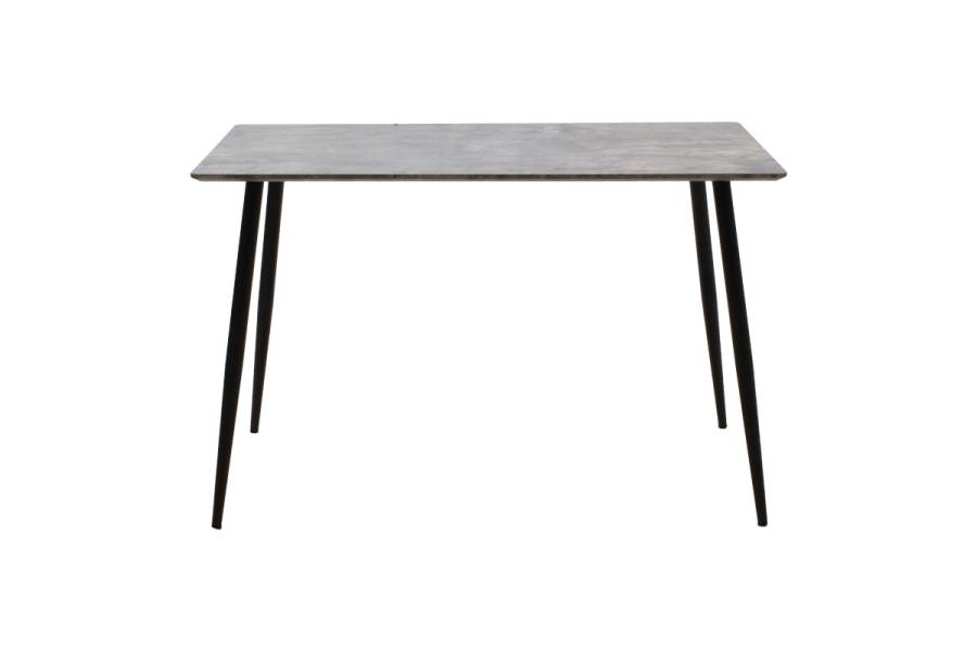 Τραπέζι Cuba pakoworld MDF γκρι cement-μαύρο 120x80x76εκ