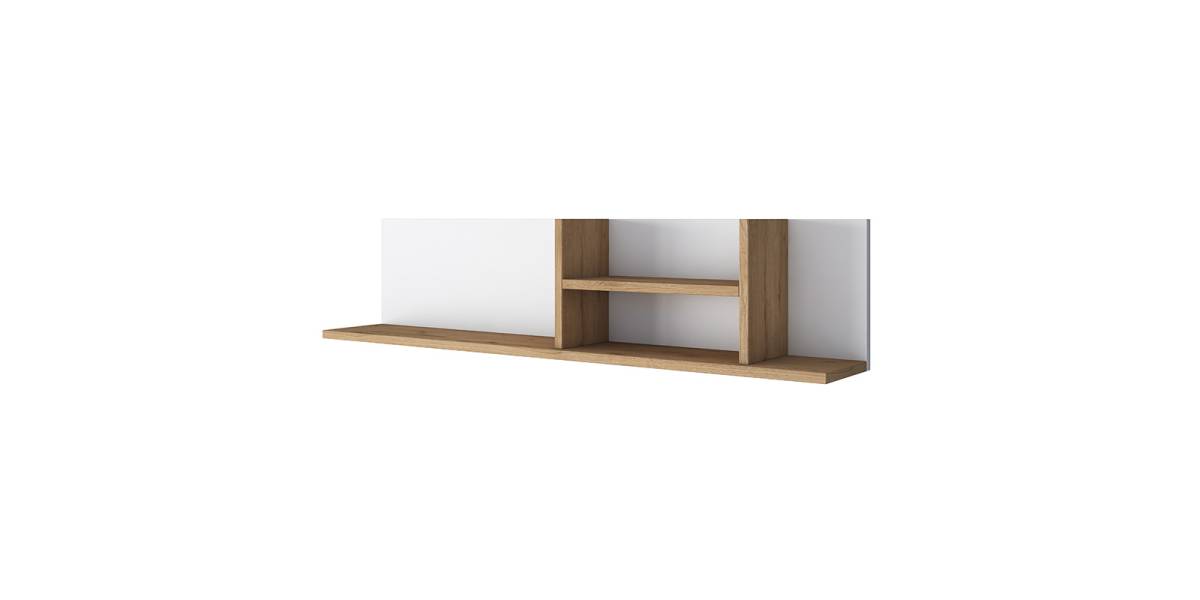 Γραφείο με βιβλιοθήκη Goldie pakoworld λευκό-φυσικό 160x50x161.8εκ