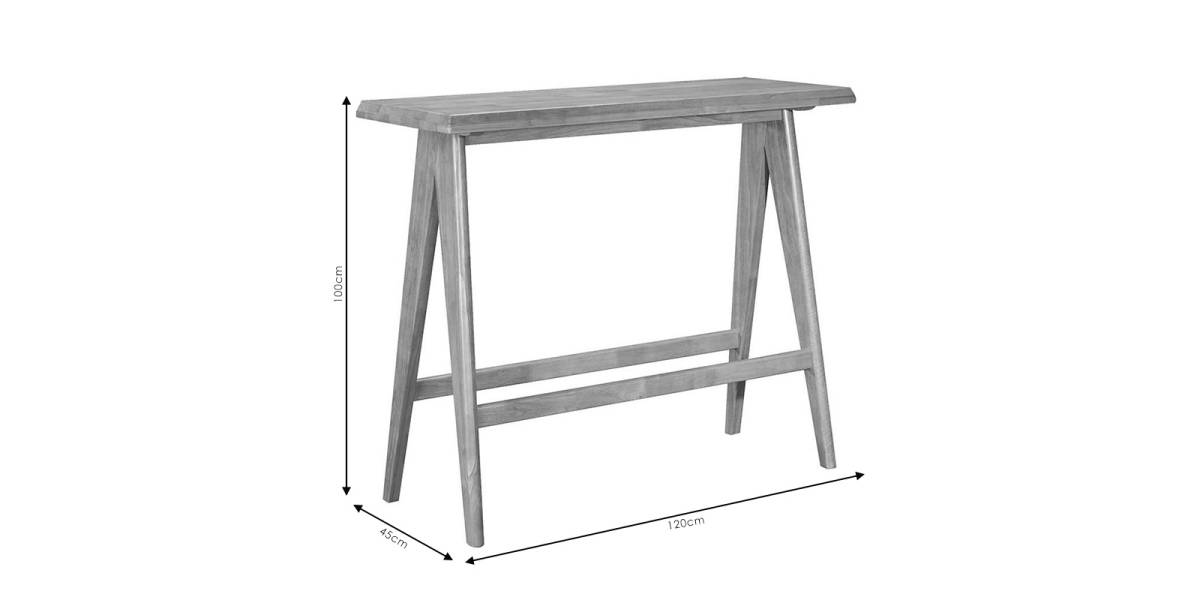 Τραπέζι Bar Winslow pakoworld ξύλο rubberwood ανοικτό καρυδί 120x45x100εκ
