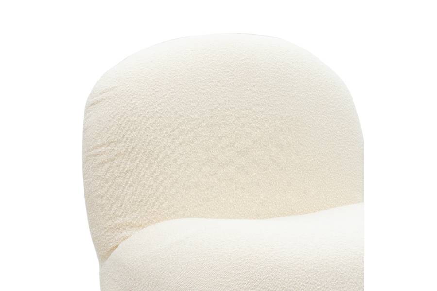 Πολυθρόνα Rosalie pakoworld ύφασμα μπουκλέ cream-χρυσό 85x82x77εκ